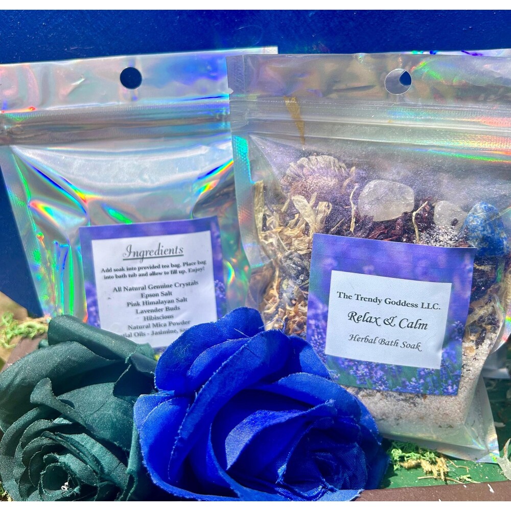 Herbal Bath Soak, Lavender Rose Calendula, Stress Relief Bath Tea, Natural Salts